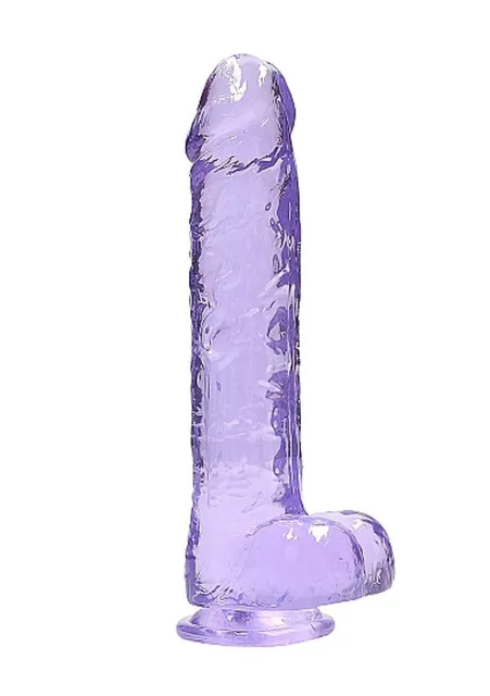 Фаллоимитатор Realrock Crystal Clear 9", 25 см (фиолетовый)