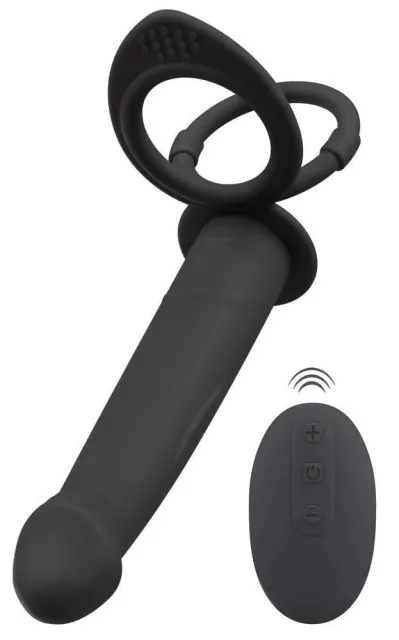 Насадка на пеніс Black Velvets RC Double Fucker, 13.1 см (чорний)