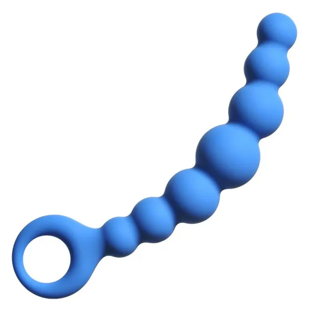 Анальные бусы Lola Games Flexible Wand Blue, 18 см (голубой)