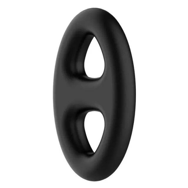 Crazy Bull Super Soft Silicone - Pierścień erekcyjny, Czarny, 8.4 cm