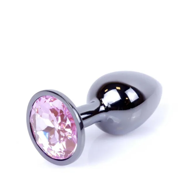 Анальная пробка MyLove Toys Jewellery Dark Silver Plug, 7 см (светло-розовый)