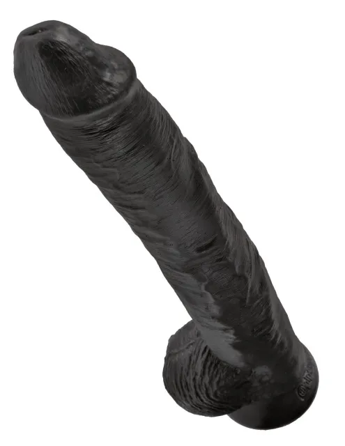 Фаллоимитатор King Cock 14" With Balls, 37 см (черный)