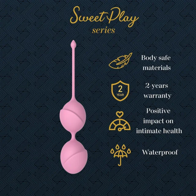 Вагинальные шарики Erospace Sweet Play A11, 19,6 см (розовый)