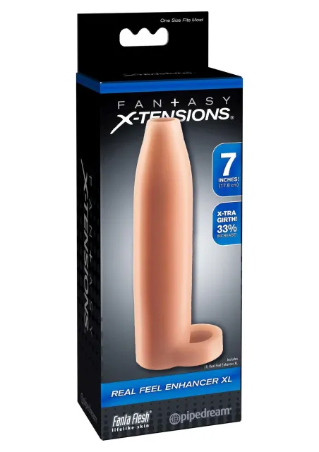 Насадка на пеніс Pipedream Real Feel Enhancer XL, 18 см (тілесний)