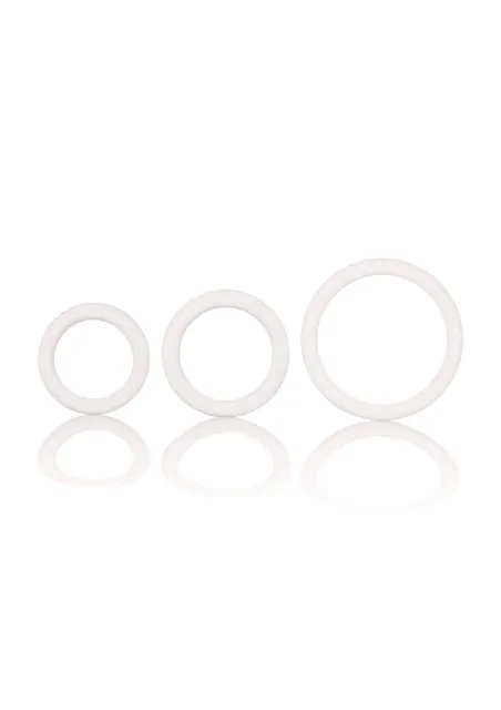 Набір ерекційних кілець Calexotics Rubber Ring Set, 3 шт (білий)