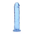 Фалоімітатор RealRock Crystal Clear Realistic Dildo 7'', 20 см (блакитний)