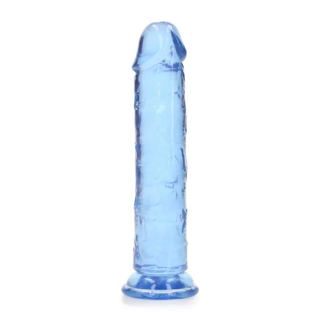 Фаллоимитатор RealRock Crystal Clear Realistic Dildo 7'', 20 см (голубой)