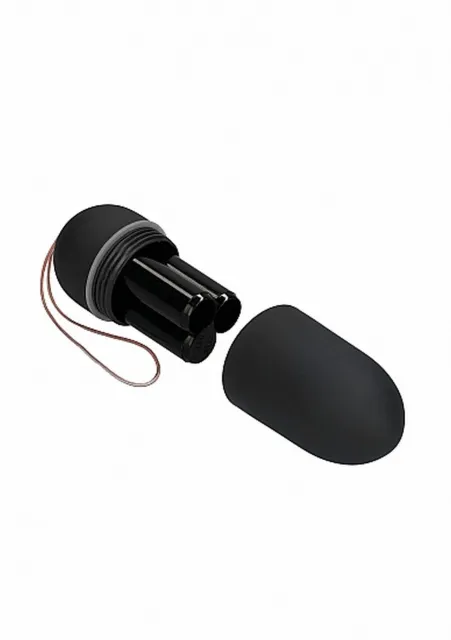 ShotsToys Remote Vibrating Egg - Wibrujące jajko, Czarny, 8 cm