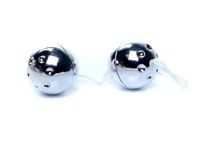 Вагинальные шарики Duo-Balls Silver, 21 см (серебристый)