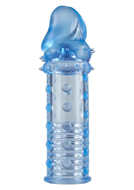 Насадка на пенис ToyJoy Power Stud Sleeve, 15.5 см (голубой)
