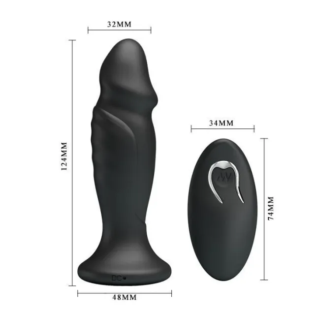 Анальна пробка Mr.Play Vibrating Anal Plug, 12.4 см (чорний)