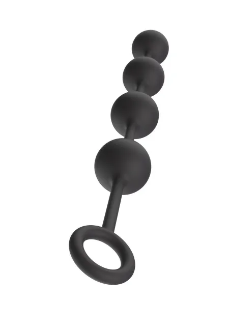 Hidden Desire Heavy Anal Balls - Łańcuszek analny, Czarny, 49 cm