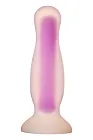 Radiant Glow In The Dark Soft Silicone Plug Medium - Neonowy korek analny, Niebieski, 12, 5 cm