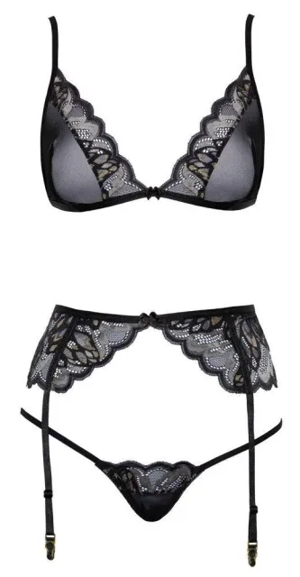Комплект Kissable Suspender Pola, L/XL (черный)