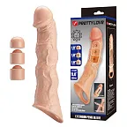 Насадка на пенис Pretty Love Extension Penis Sleeve Blocks, 28 см (телесный)