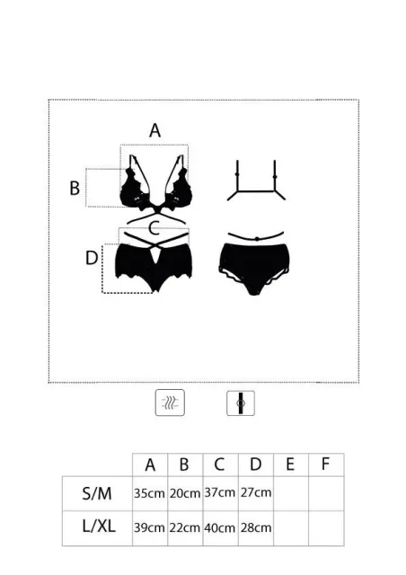 Комплект белья Livco Corsetti Fashion Drezna LC 90733, S/M (черный)