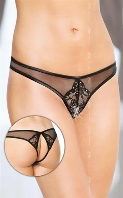 Трусики Softline Thongs 2442, S/M (черный)