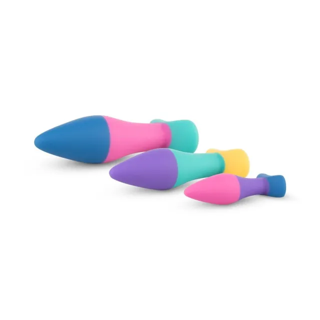 Набір анальних пробок PMV20 Koda Butt Plug Set, 3 шт (райдужний)