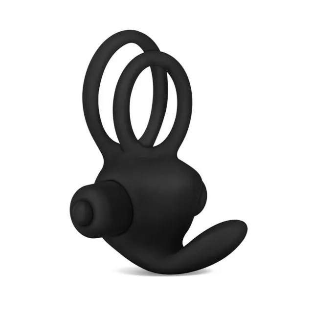 Эрекционное кольцо Lovetoy Power Clit Duo, 7.5 см (черный)