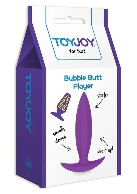 Анальна пробка Bubble Butt Player Starter, 10 см (фіолетовий)