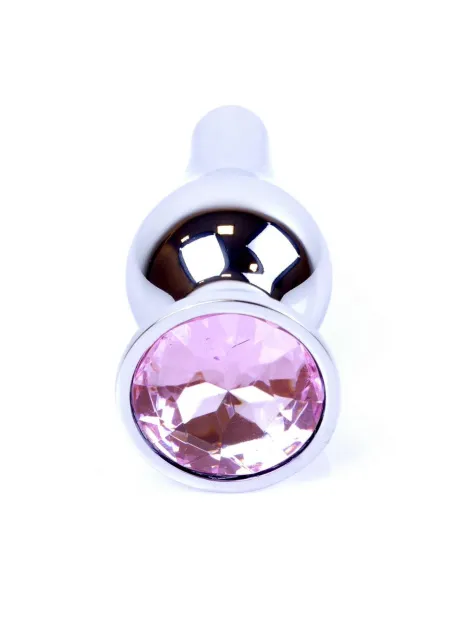 Анальна пробка B-Series HeavyFun Jewellery Silver Plug, 9.5 см (світло-рожевий)