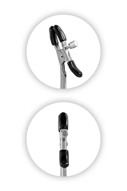Затискачі для сосків Sweet Caress Set 2 Black Breast Clamps (чорний)