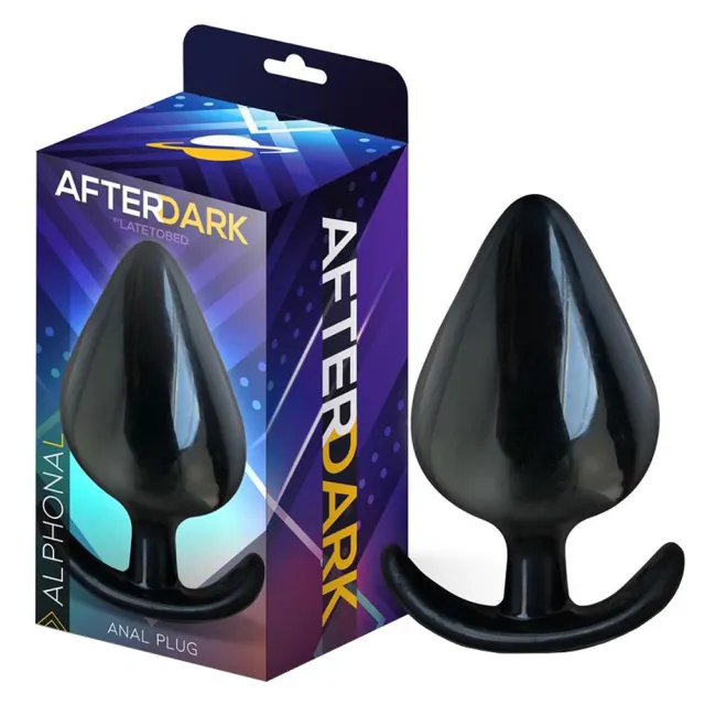 AFTERDARK Alphona L - Korek analny, Czarny, 11 cm