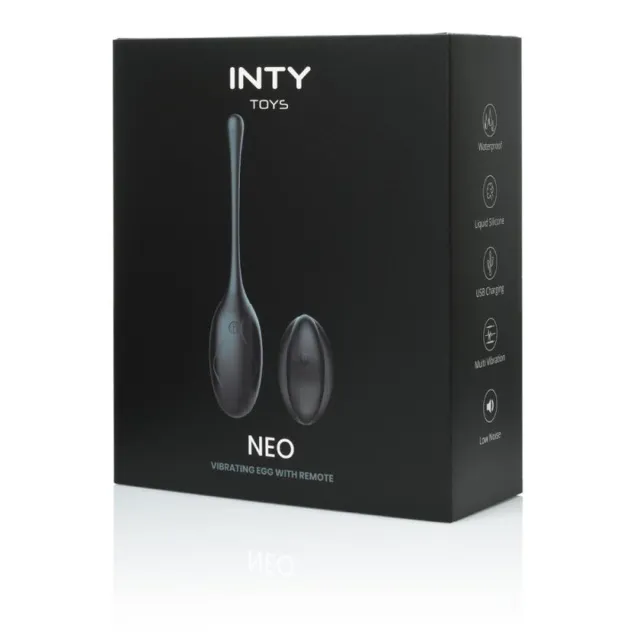 INTY Toys Neo - Wibrujące jajko, Czarny, 17.5 cm