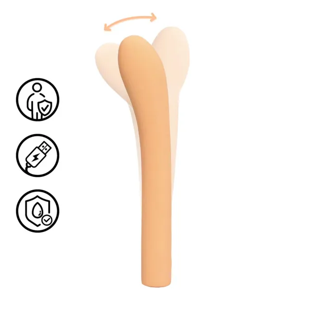 Loveline Fingering G-Spot - Wibrator, Brzoskwinia, 23.4 cm