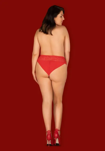Трусики Obsessive Blossmina, 4XL/5XL (красный)