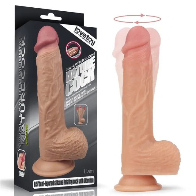 Вибратор Wibrator Nature Cock Rotating, 8.5", 21.5 см (телесный)