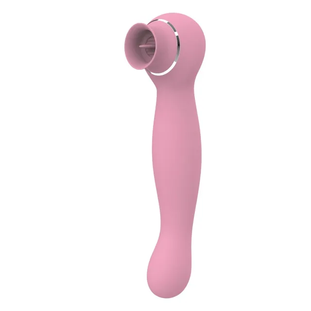B - Series Lyla Lauren - Bezdotykowy stymulator łechtaczki z wibracjami, Jasnoróżowy, 21 cm