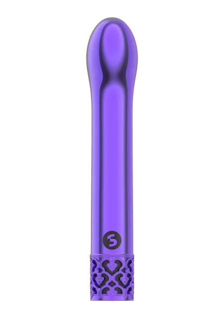 Вибратор Royal Gems Jewel Gunmetal, 12 см (фиолетовый)