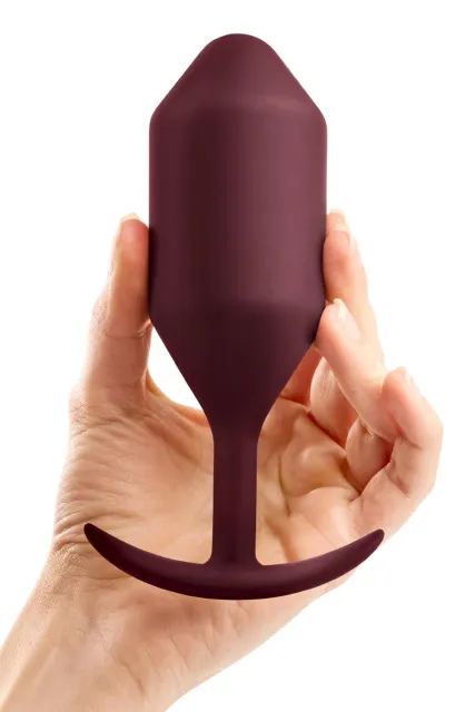 Анальна пробка B-Vibe Snug Plug 5, 16 см (бордовий)