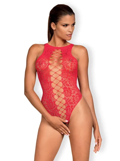 Боди Obsessive B120, S/M/L (красный)
