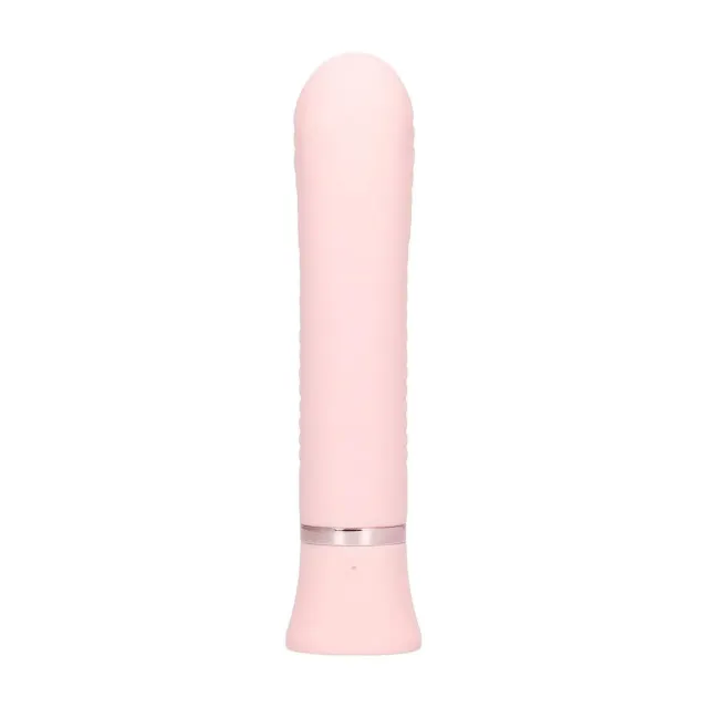 Вибратор Loveline Divine Ribbed G-Spot, 15.9 см (розовый)
