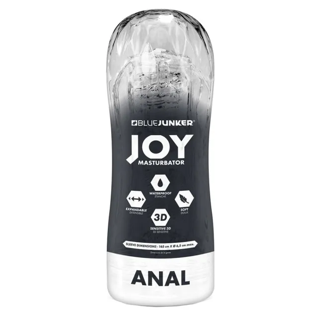 BlueJunker Joy Masturbator Anal - Masturbator, Przezroczysty, 16.5 cm