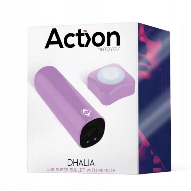Action Dhalia - Wibrator, Liliowy, 7.7 cm