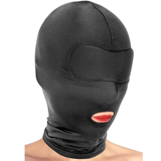 БДСМ-маска Fetish Tentation Open Mouth Hood (чорний)