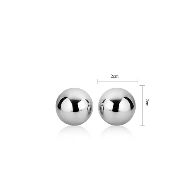 Вагинальные шарики LoveToy Passion Dual Balls, 2 см (сепебристый)