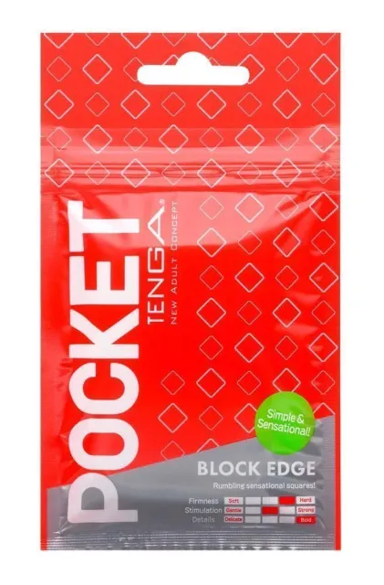Мастурбатор Tenga Pocket Block Edge (белый)
