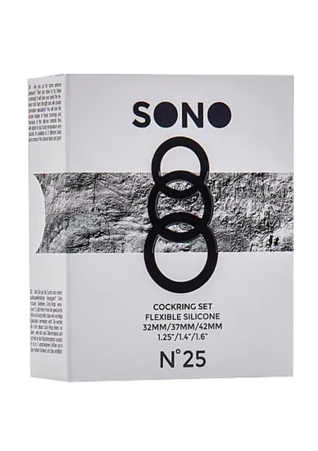 Набір ерекційних кілець Sono No.25, 3 шт (сірий)