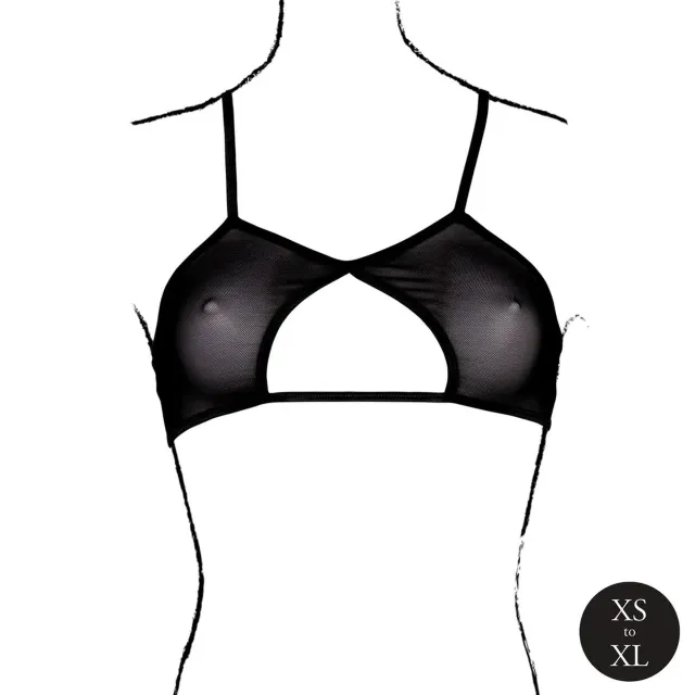 Бюстгальтер Le Désir Keyhole Mesh Bra, One Size (черный)