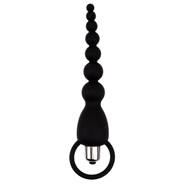 Black Mont Elite Power Beads - Łańcuszek analny, Czarny, 19.5 cm