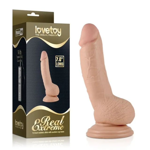 Фалоімітатор LoveToy 7" Real Extreme, 18 см (тілесний)