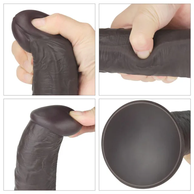 Вибратор Lovetoy Dual-Layered Silicone Nature Cock 10'', 25.3 см (черный)