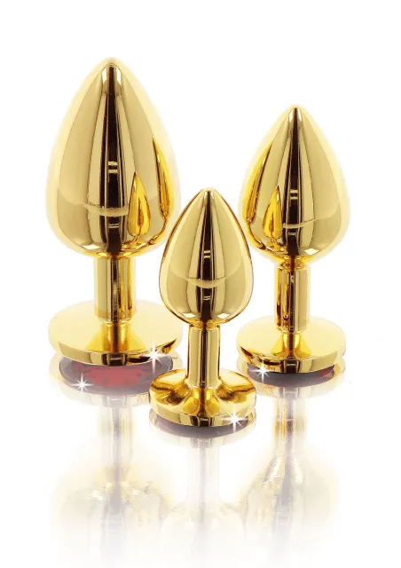 Анальная пробка Taboom Butt Plug With Diamond Jewel S, 7 см (красный)
