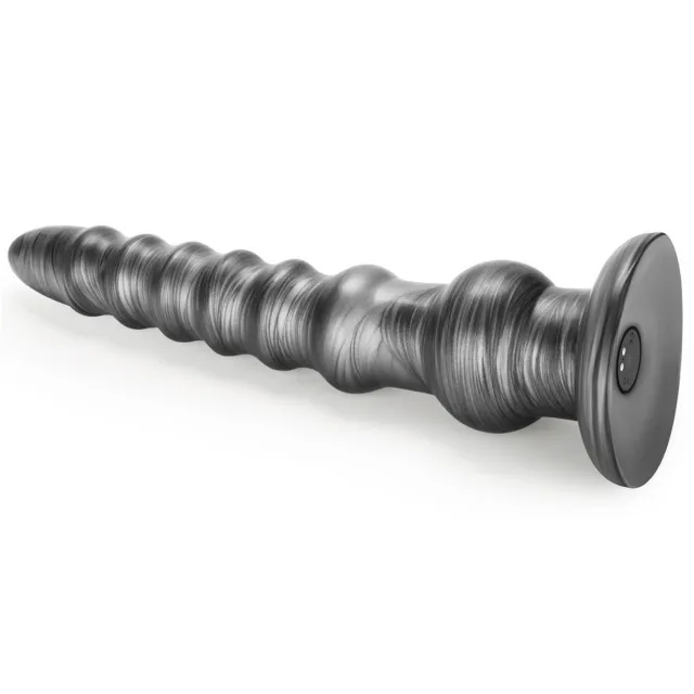 Вібратор King Sized Vibrating Vibrax Slider 12.5", 32.3 см (сірий)