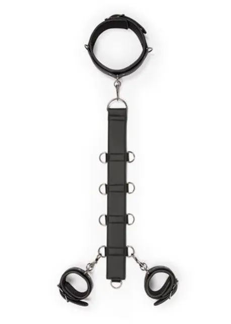 BDSM набор EasyToys Neck and Wrist Restraint (черный)