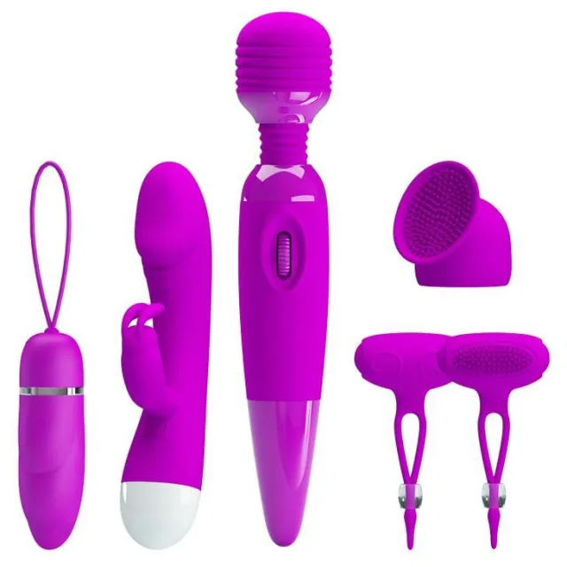 Набор секс-игрушек Pretty Love Purple Desire, 6 шт (фиолетовый)